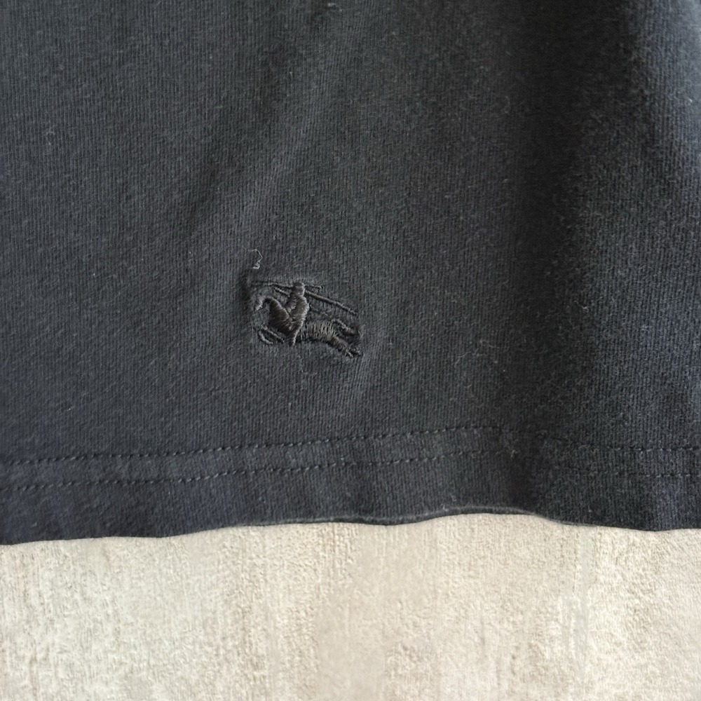 Burberry London Shirt Womens Large Long Sleeve Black Nova Check Elbow Patch READ - Picture 13 of 13